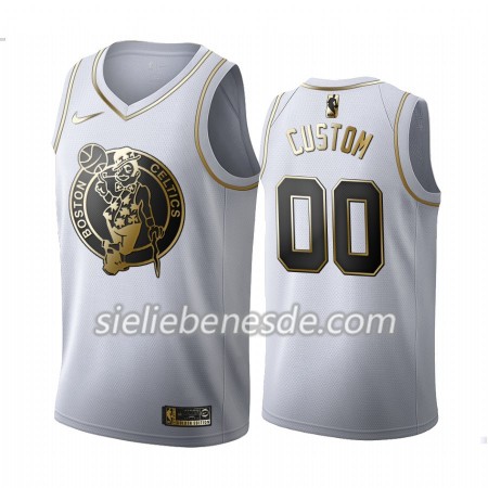 Herren NBA Boston Celtics Trikot Nike 2019-2020 Weiß Golden Edition Swingman - Benutzerdefinierte